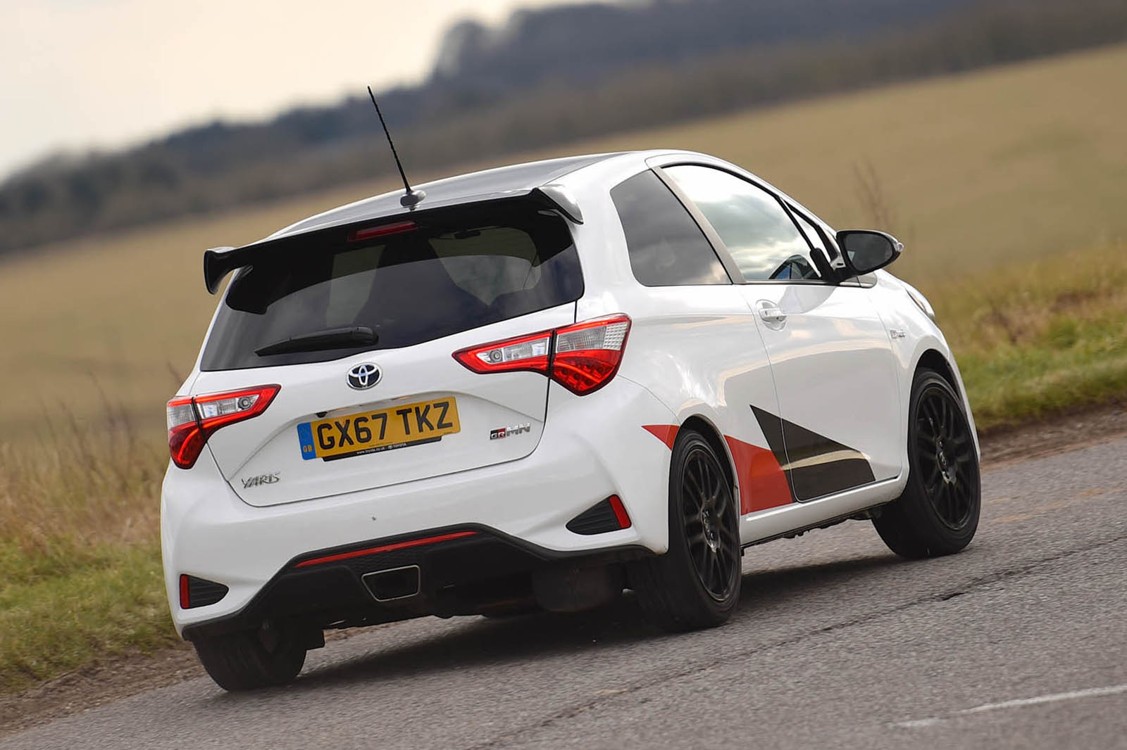 Toyota Yaris GRMN on the road rear