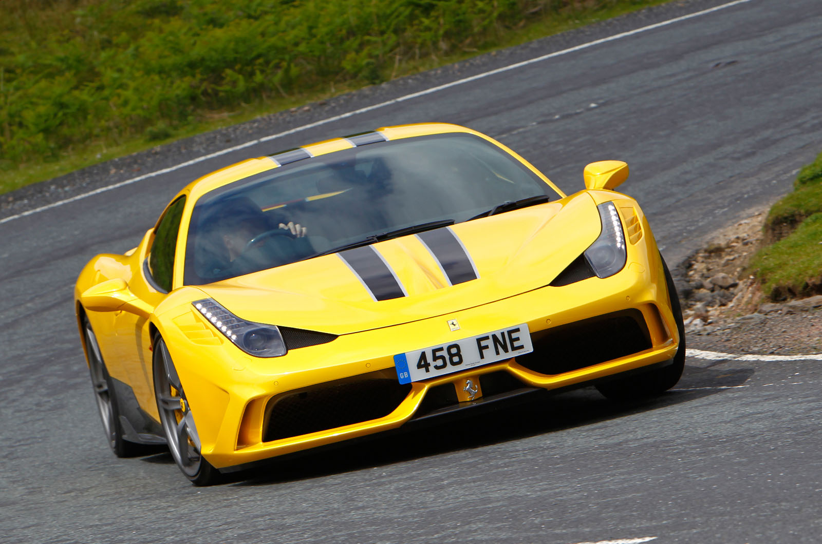 Ferrari 458 Speciale cornering