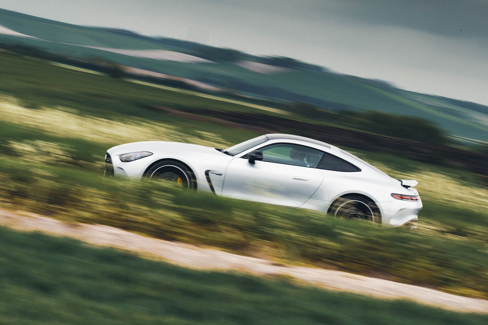 mercedes amg gt 63 coupe review 2024 02 side panning