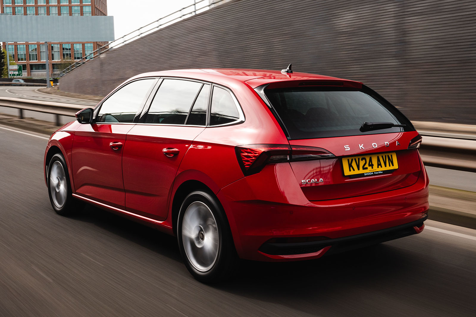 Skoda Scala rear three quarter