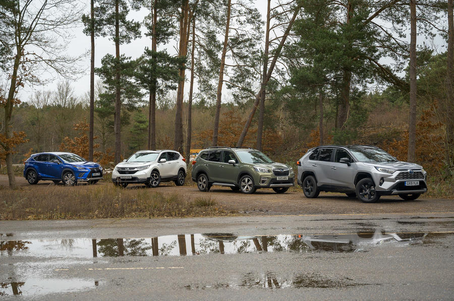 13 Hybrid mega test lexus honda subaru toyota 0