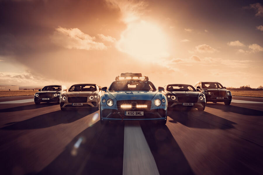 20 Bentleys on runway