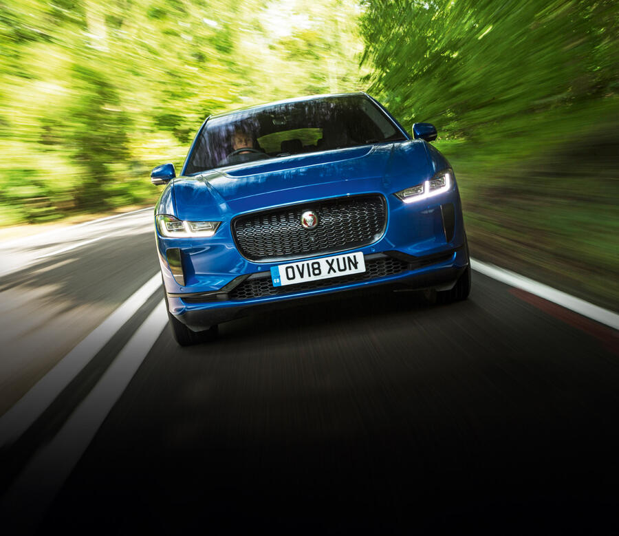 38 Jaguar i pace tracking front