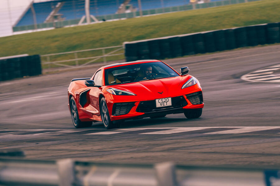 84 Corvette c8 vs porsche 911 uk corvette track front