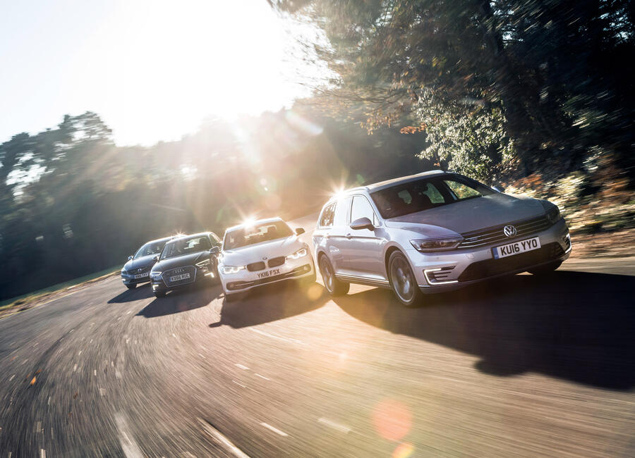 9 Hybrid cars tracking front