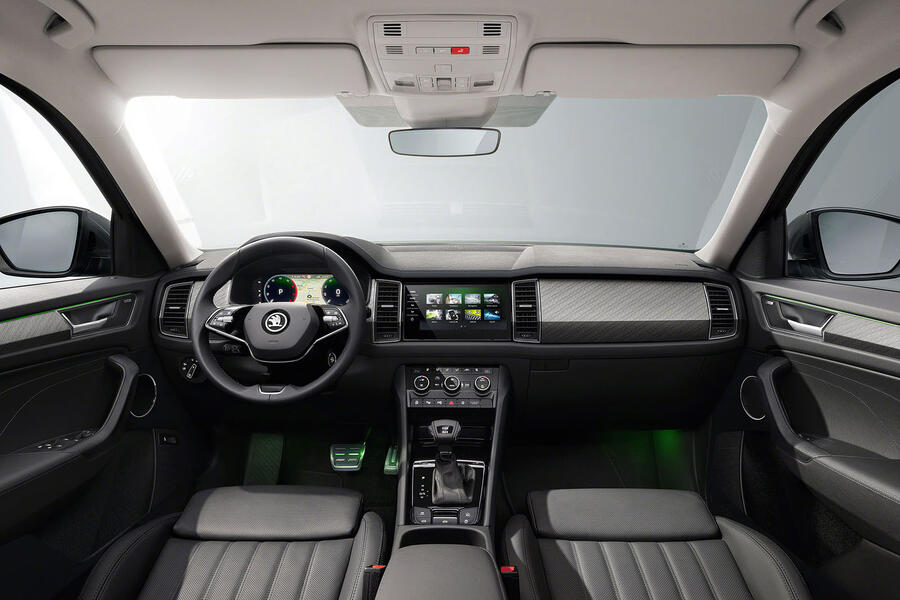 90 Skoda kodiaq my2021 facelift official images dashboard