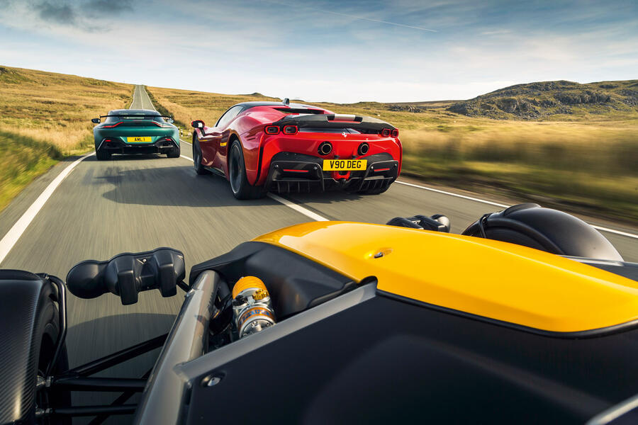 93 Britains best drivers car 2021 aston atom ferrari road rear