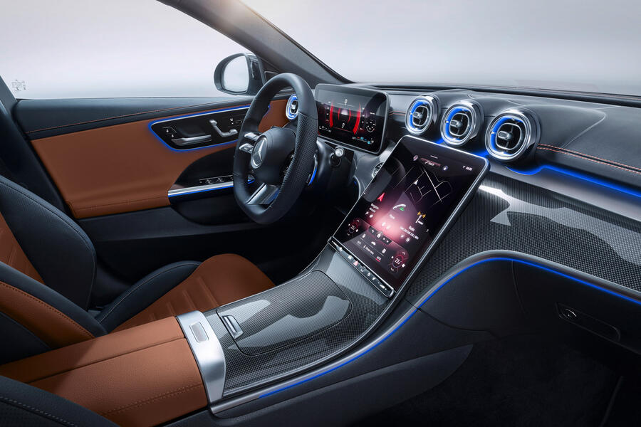 94 Mercedes benz c class 2021 official images cabin