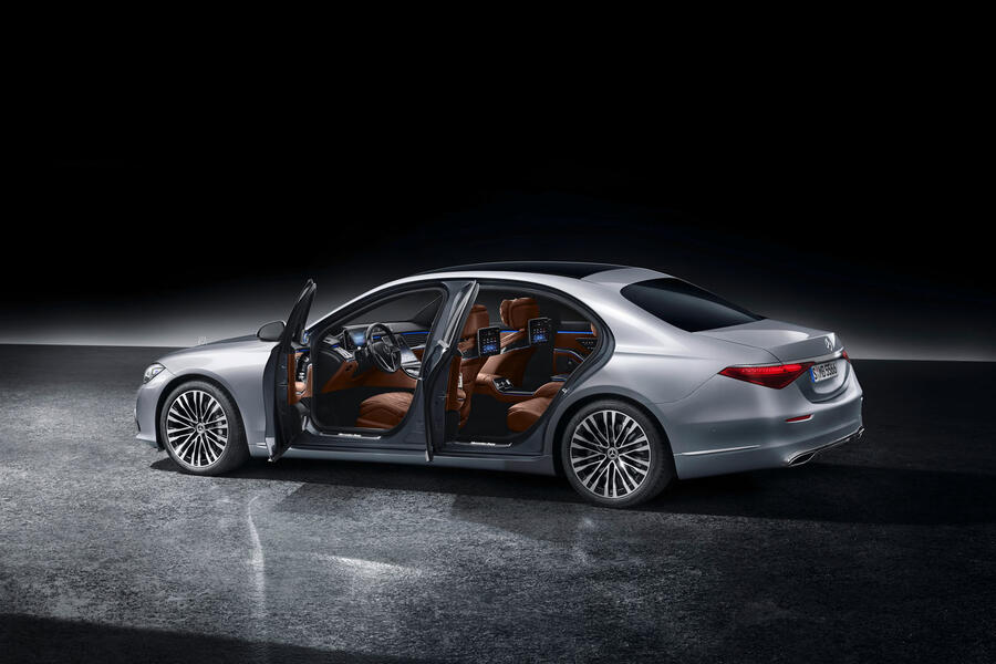 94 Mercedes benz s class official reveal studio side