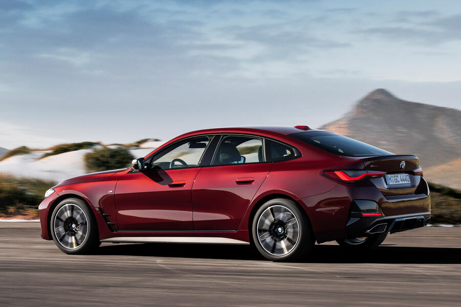 97 Bmw 4 series gran coupe 2021 official reveal images hero rear