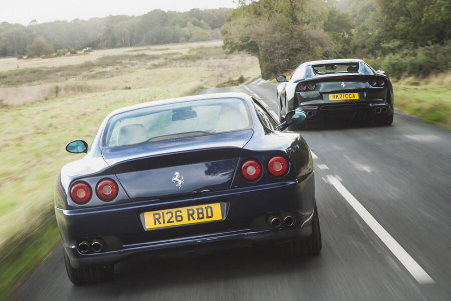 98 Ferrari 812 meets 550 2022 tracking rear