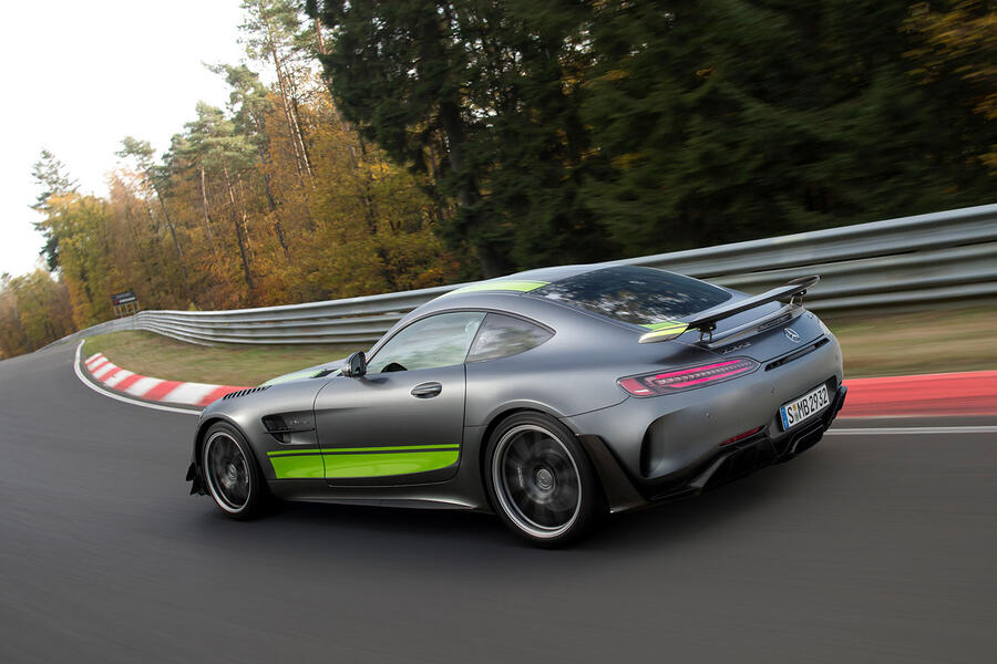 98 Mercedes amg gt 2018 la reveal hero rear