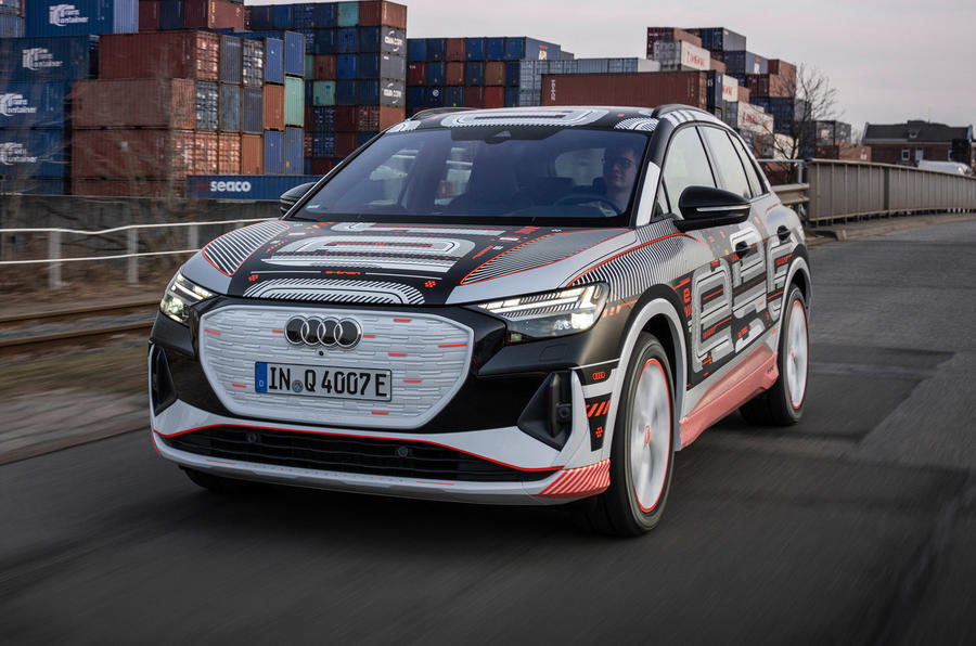 99 Audi q4 etron 2021 prototype drive hero front