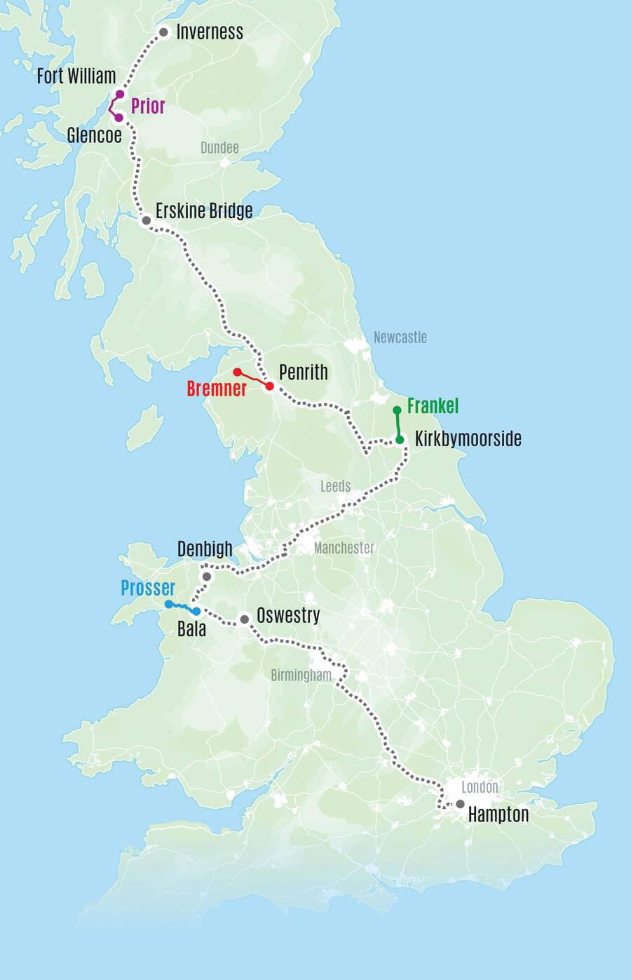 Britains best roads map