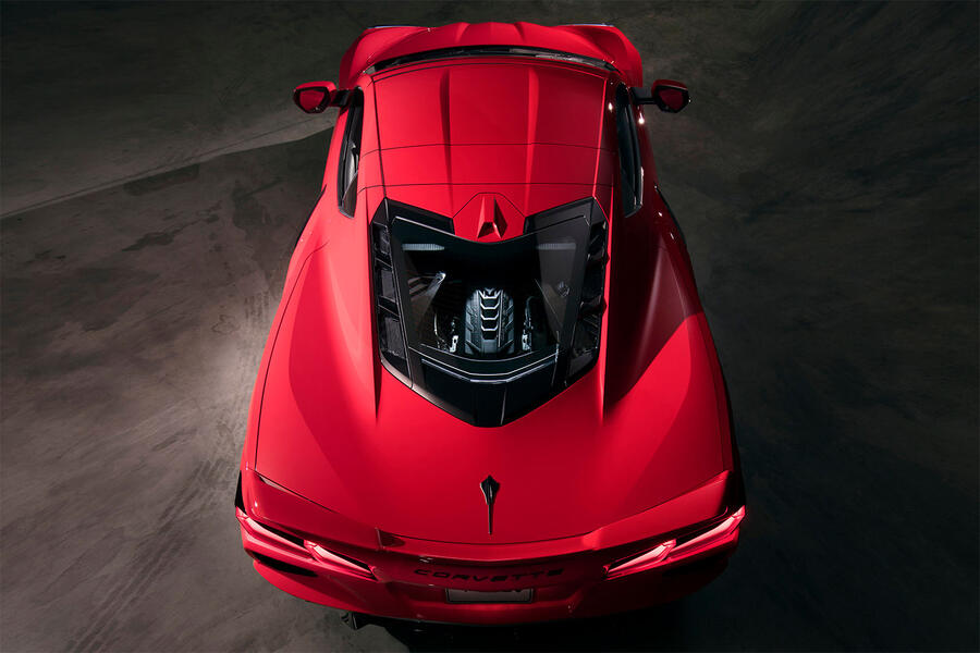 Corvette c8 official debut     aerial