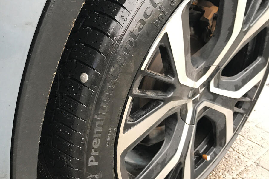 Polestar nail in tyre