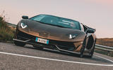 Lamborghini Aventador SVJ Roadster 2019 first drive review - hero front Richard Lane Autocar