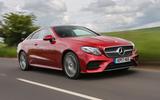 Mercedes E Class Coupe 2017 front quarter tracking