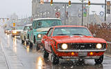 Detroit motor show 2019 - muscle cars in the snow