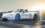 Electric Porsche Boxster render - roof down