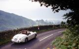 The sleek tail of the Jaguar XK series provided luggage space 