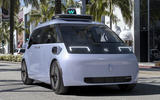 Waymo Zeekr minivan 2022 front quarter tracking