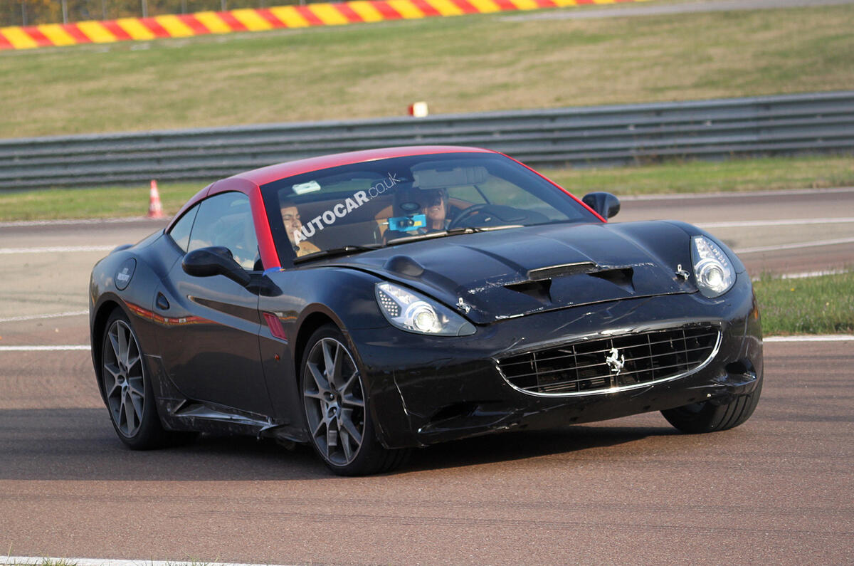 Faster Ferrari California spied