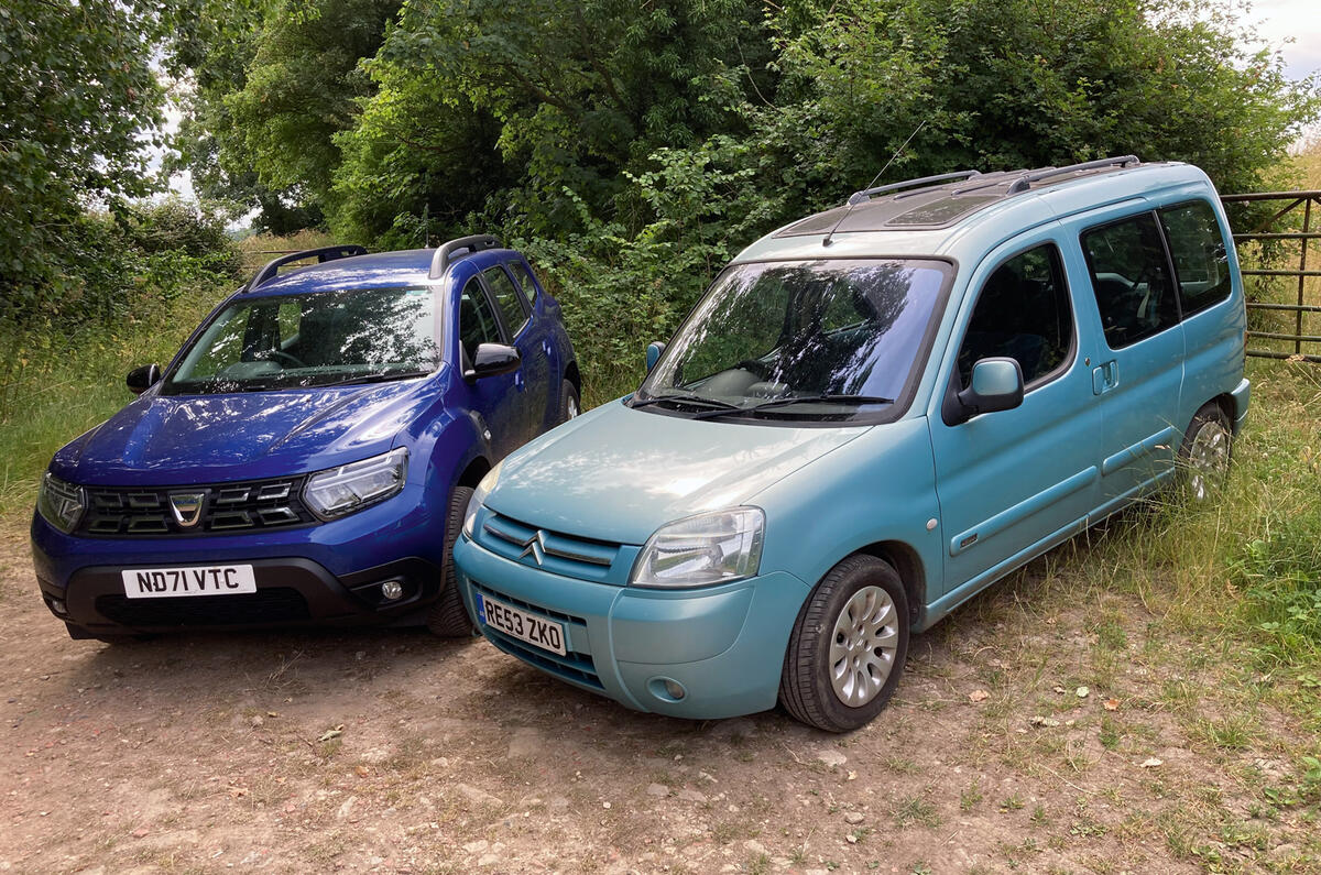 01 citroen berlingo dacia duster front quarter