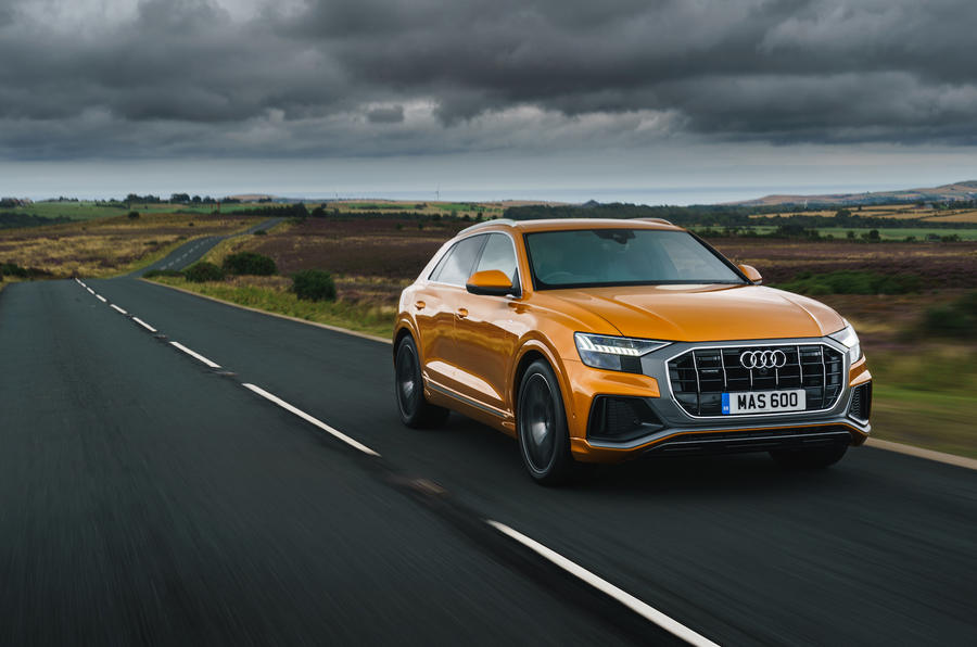 Audi Q8 50 TDI Quattro S-Line 2018 UK first drive hero front