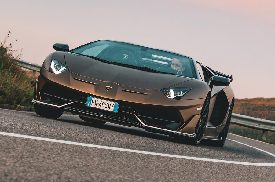 Lamborghini Aventador SVJ Roadster 2019 first drive review - hero front Richard Lane Autocar