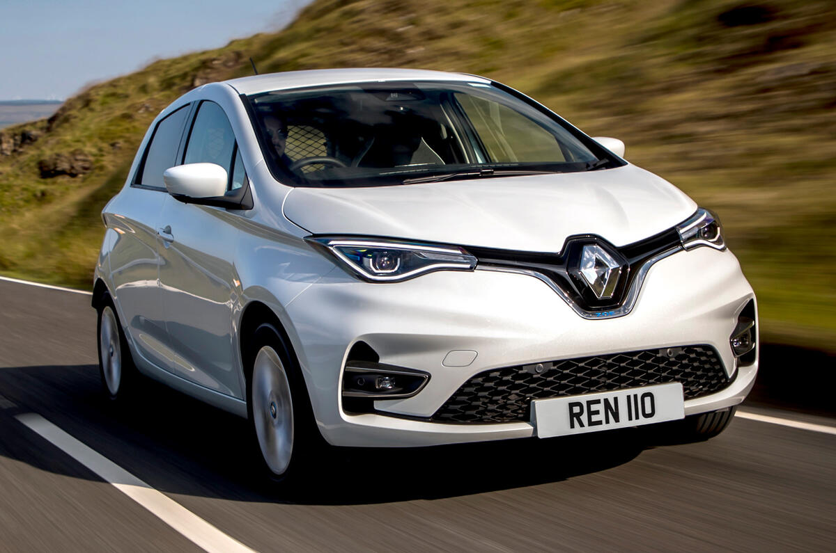 1 Renault Zoe van 2021 uk first drive hero front