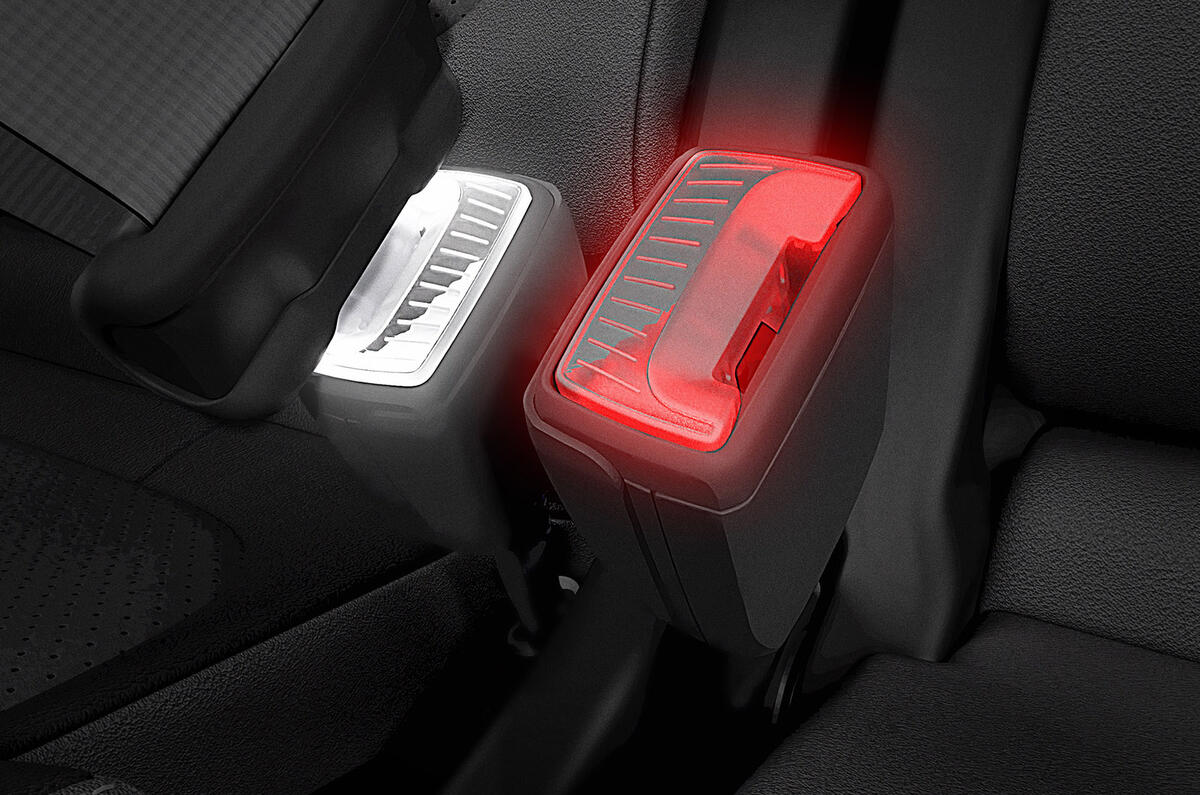 Skoda LED belt buckle