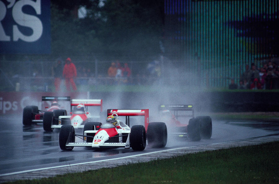 Ayrton Senna in a McLaren MP4-4 Silverstone 1988