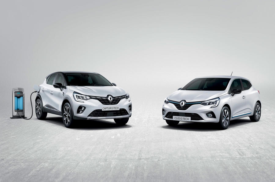 Renault Clio Hybrid and Captur PHEV - static front