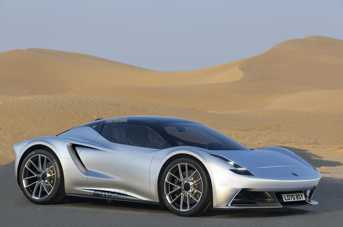 Lotus V6 Hybrid Esprit render 2020 - static front