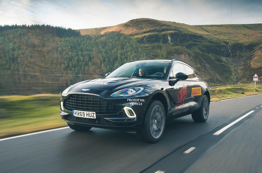 Aston Martin DBX 2020 prototype drive - hero front