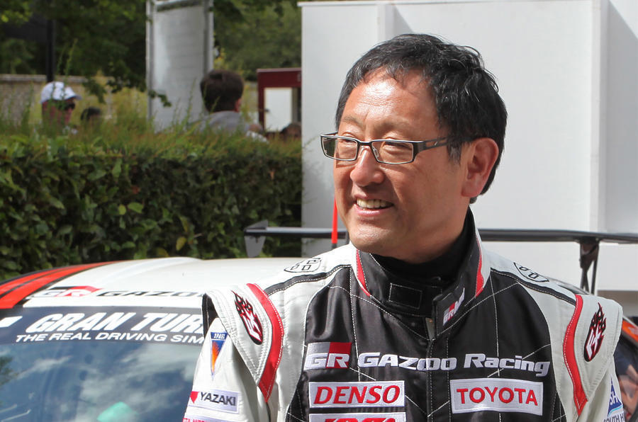 akio toyoda in racing suit