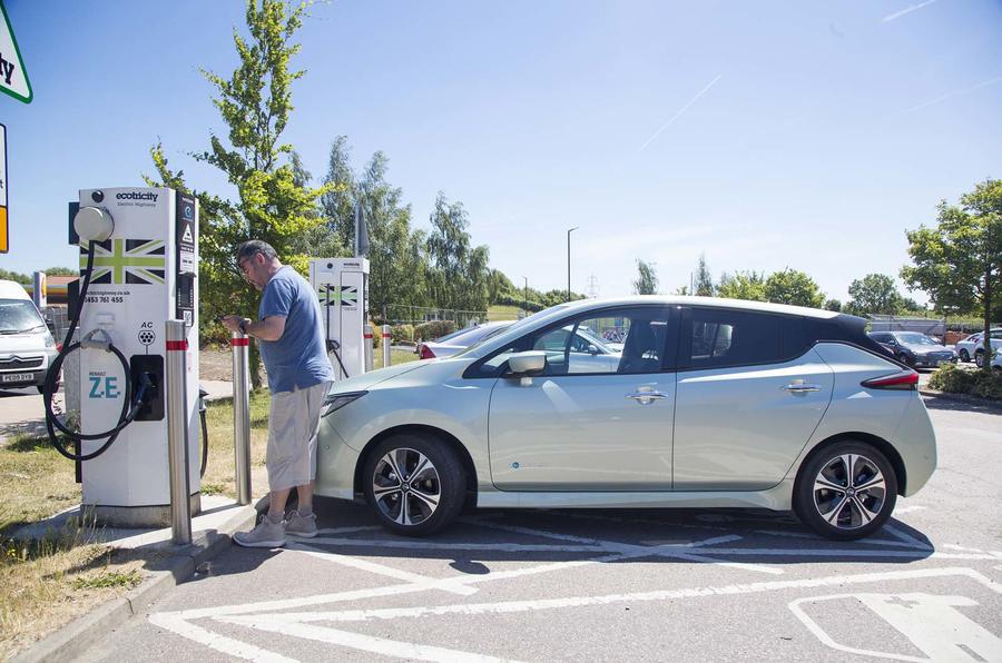 Nissan Leaf charging