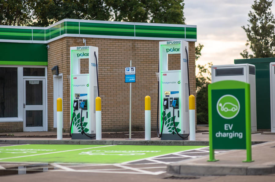 BP Chargemaster 150kW charging points at BP Cranford