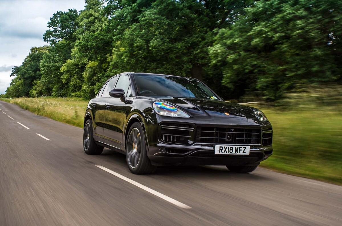 Porsche Cayenne driving - front