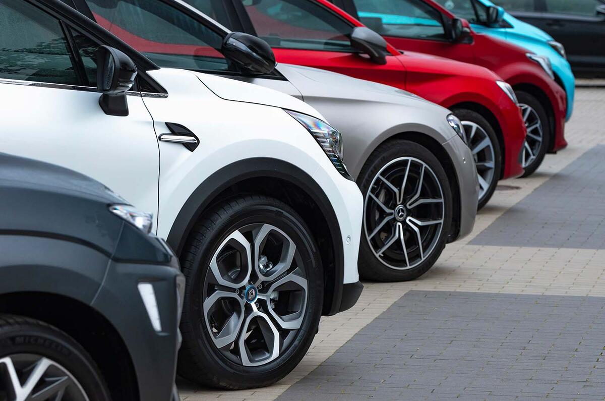 Dealership car front wheels