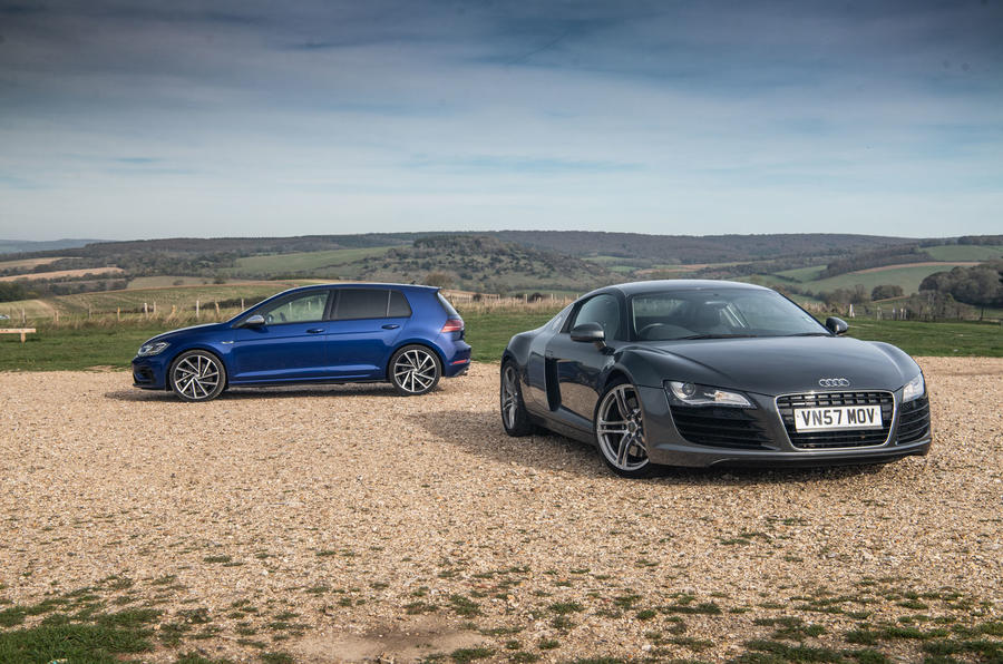 Audi R8 vs. Volkswagen Golf R