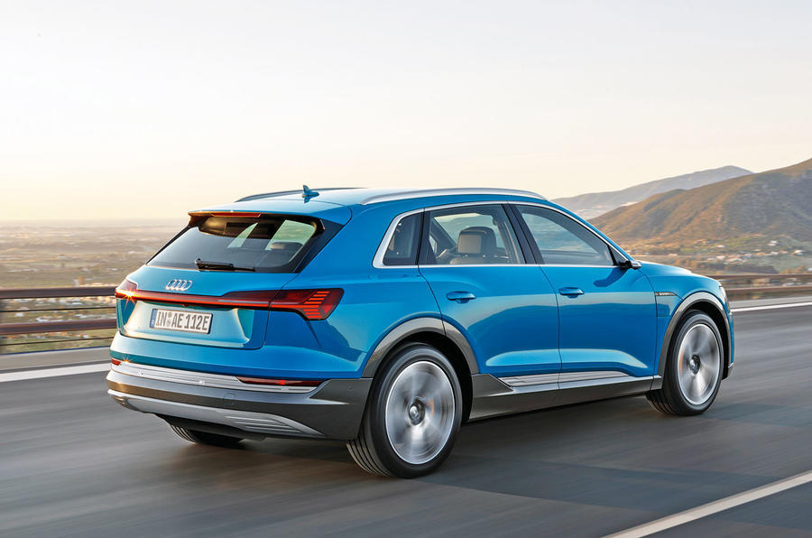 Audi E-Tron rear three-quarters