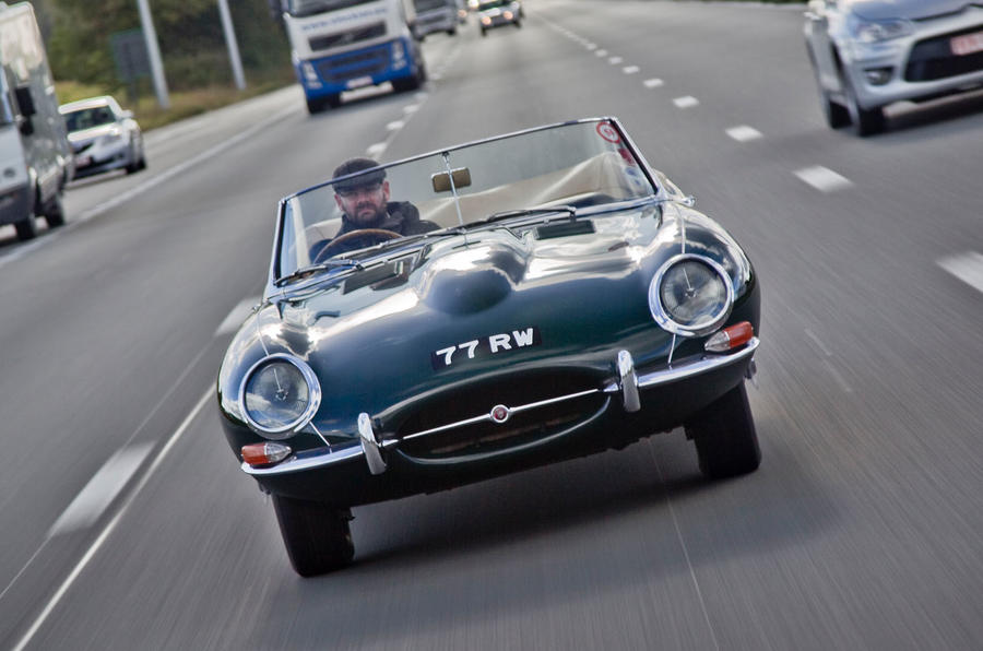 Jaguar E-Type road trip - nose