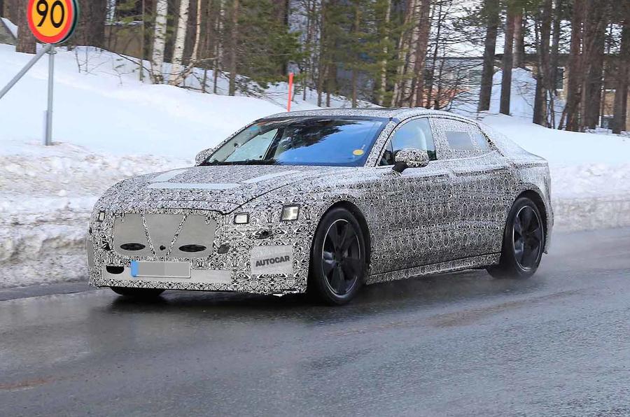 Jaguar XJ latest spyshot front