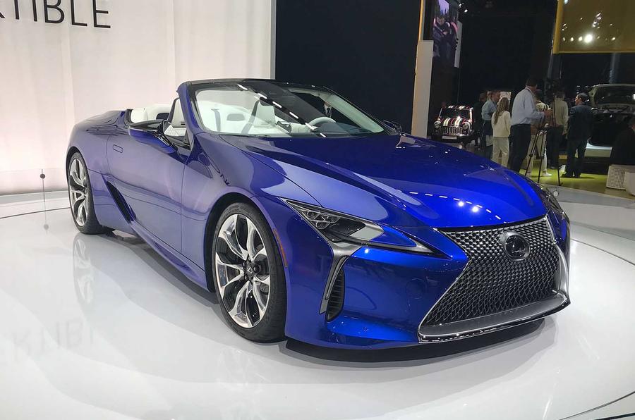 Lexus LC500 convertible front three quarters