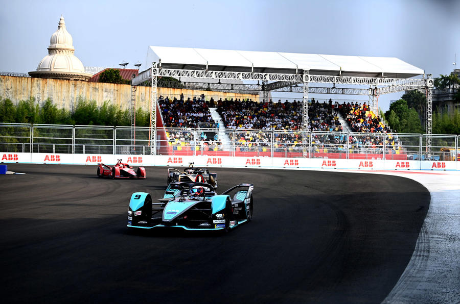 Formula E Jakarta Jaguar on track