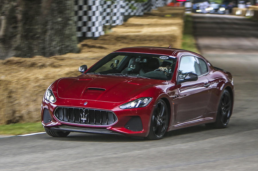 Updated Maserati GranTurismo and GranCabrio run at Goodwood