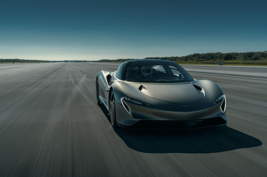 2020 McLaren Speedtail testing at Kennedy Space Centre