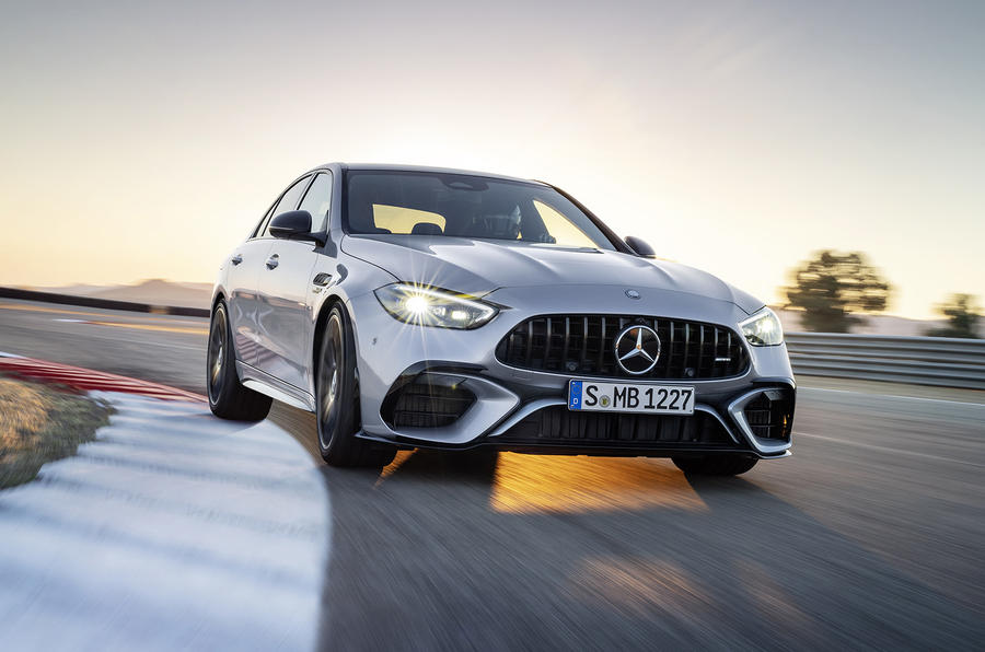 Mercedes AMG C63 cornering